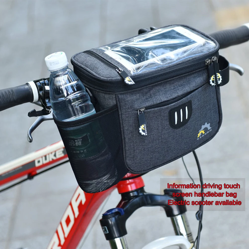 Bicycle Handlebar Storage Bag Water Resistant Cycling Bike Bag Reflective Storage Bag Front Frame Pouch Drink Holder Accessory
Bicycle Handlebar Storage Bag Water Resistant Cycling Bike Bag Reflective Storage Bag Front Frame Pouch Drink Holder Accessory
