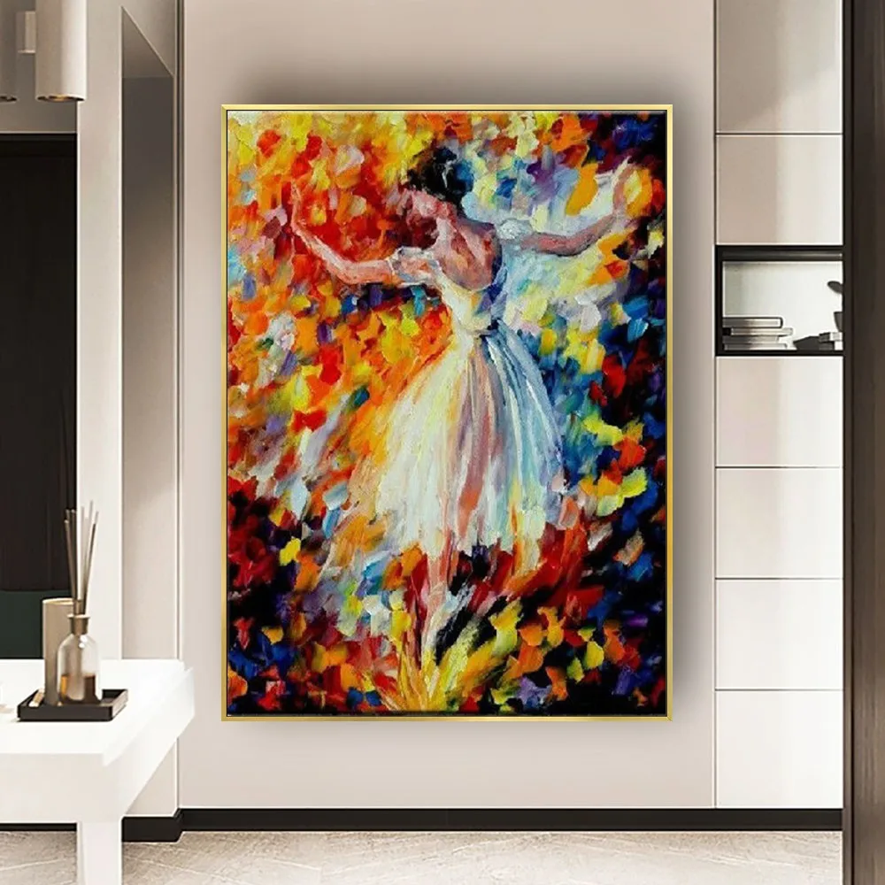 100% Hand-painted oil painting abstract knife painting dancing girl canvas painting modern home decor painting living room art
100% Hand-painted oil painting abstract knife painting dancing girl canvas painting modern home decor painting living room art