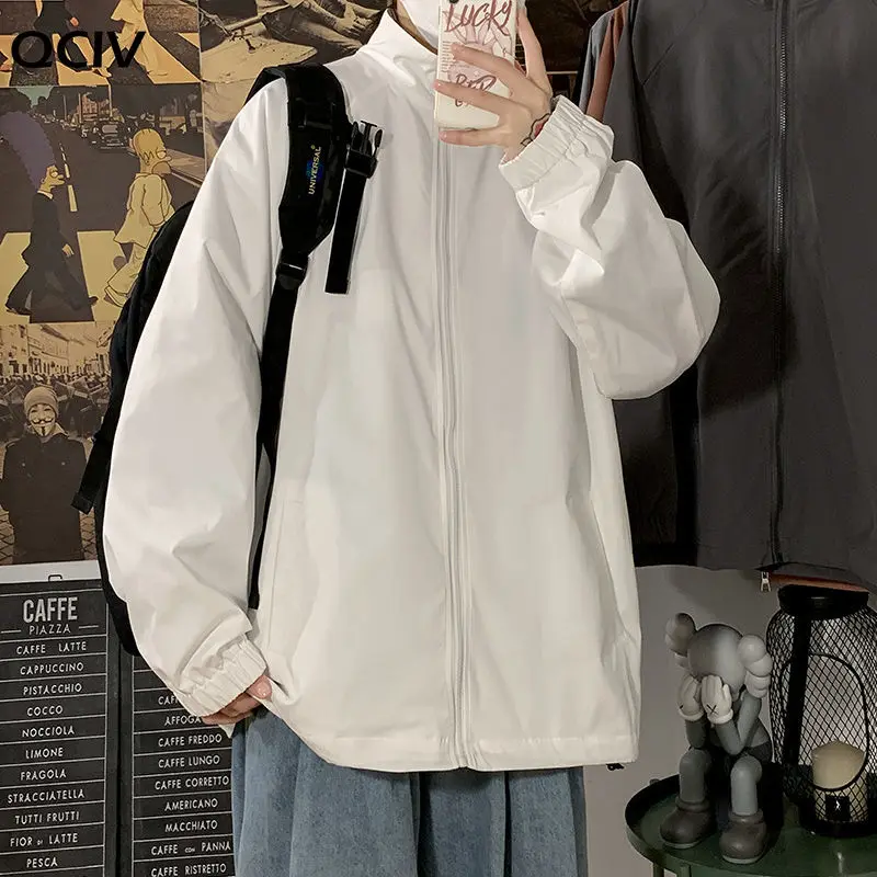 Spring And Autumn Solid Color Jacket Men Korean Fashion Loose Casual Workwear Jacket Men Harajuku Streetwear Bomber Jacket Men 
Spring And Autumn Solid Color Jacket Men Korean Fashion Loose Casual Workwear Jacket Men Harajuku Streetwear Bomber Jacket Men