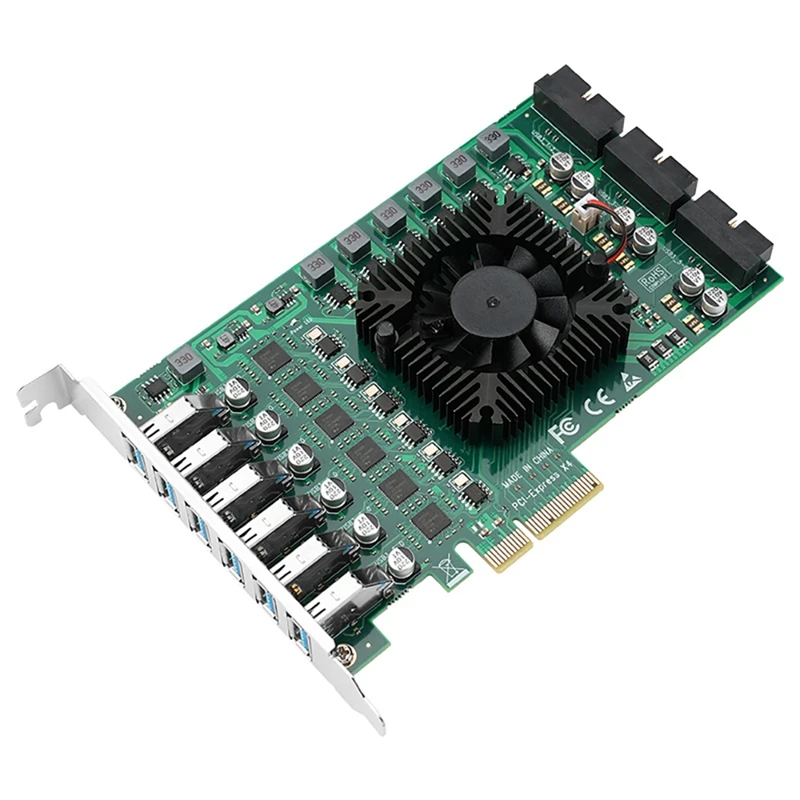 PCIE to 12-Port USB3.0 Expansion Card Independent 6-Channel USB3.0 19Pin Socket 20Gb/S PCIE USB Expansion Card
PCIE to 12-Port USB3.0 Expansion Card Independent 6-Channel USB3.0 19Pin Socket 20Gb/S PCIE USB Expansion Card