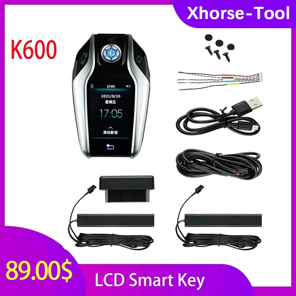 

CN109 New K600 Keyless Entry Universal Modified Smart Remote Key LCD Screen For Bmw Audi Kia English Version