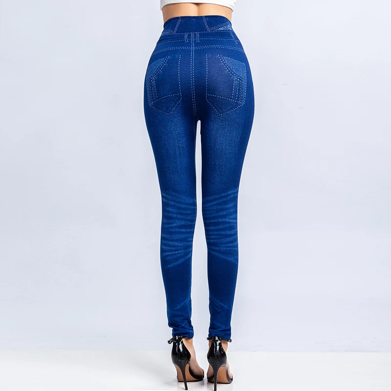Women Fashion Gym Leggings Imitation Leggings Jeans Slim Running Fitness Elastic Seamless Leggings High Waist Yoga Pants
Women Fashion Gym Leggings Imitation Leggings Jeans Slim Running Fitness Elastic Seamless Leggings High Waist Yoga Pants