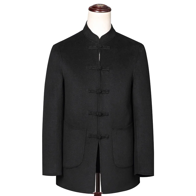 Men's Wool Coats & Jackets Winter Cashmere Jacket Man Section Single Breasted Overcoat Mandarin Collar Casual Woolen Coat
Men's Wool Coats & Jackets Winter Cashmere Jacket Man Section Single Breasted Overcoat Mandarin Collar Casual Woolen Coat
