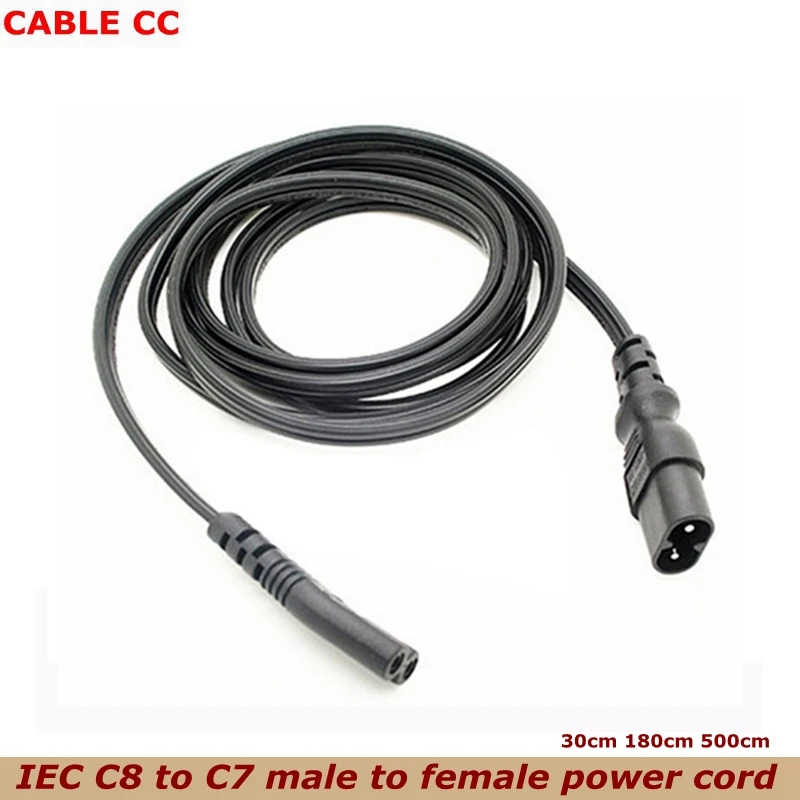 IEC C8 Plug to C7 Socket Male to Female Extension Power Supply Main Adapter Extension Cable 8-shaped Plug 0.3m 1.8m 5m
IEC C8 Plug to C7 Socket Male to Female Extension Power Supply Main Adapter Extension Cable 8-shaped Plug 0.3m 1.8m 5m