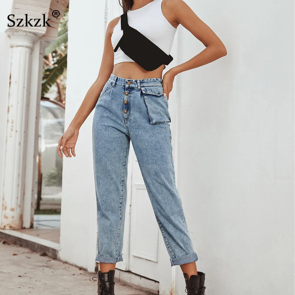 Szkzk Skinny Straight Leg Jeans Woman 2020 Full Length Mid Waist With Pockets Button Up Ladies Jeans Washed Denim Blue Pants
Szkzk Skinny Straight Leg Jeans Woman 2020 Full Length Mid Waist With Pockets Button Up Ladies Jeans Washed Denim Blue Pants