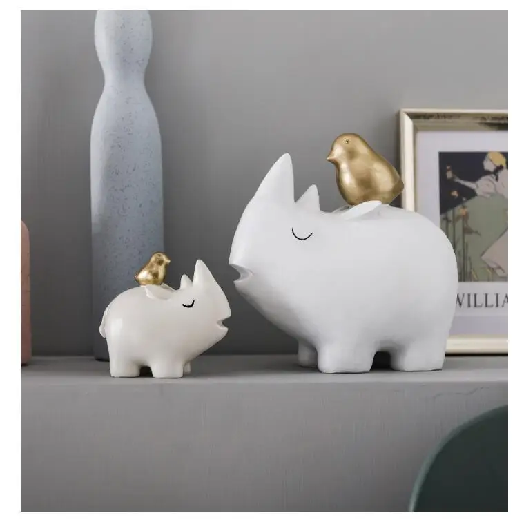 Nordic Resin Animal Bird Rhino Statue Ornaments Home Livingroom Table Figurines Crafts Hotel Office Desktop Sculpture Decoration
Nordic Resin Animal Bird Rhino Statue Ornaments Home Livingroom Table Figurines Crafts Hotel Office Desktop Sculpture Decoration