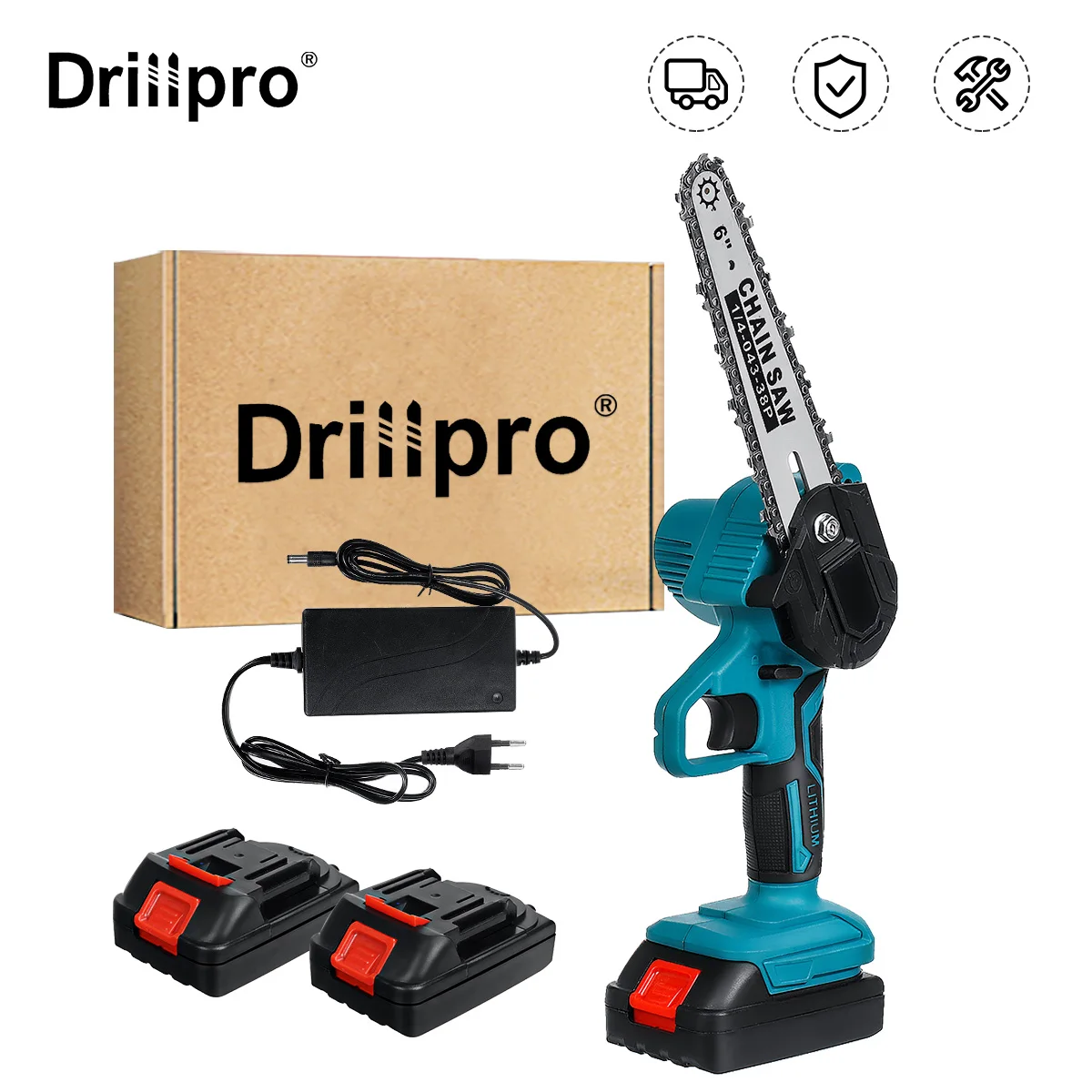 6 Inch Brushless Electric Saw Pruning ChainSaw Garden Tree Logging Trimming Saw Woodworking Cutter For Makiita 18V Battery
6 Inch Brushless Electric Saw Pruning ChainSaw Garden Tree Logging Trimming Saw Woodworking Cutter For Makiita 18V Battery