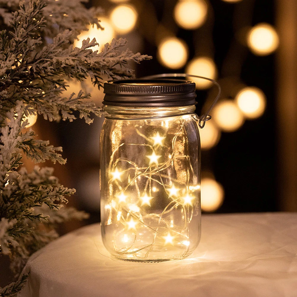 Glass Lantern Solar Star String Lights Outdoor Hanging Bottle Lamp Garden Decor Holiday Lights Curtain Lamp Wedding Neon Lantern
Glass Lantern Solar Star String Lights Outdoor Hanging Bottle Lamp Garden Decor Holiday Lights Curtain Lamp Wedding Neon Lantern