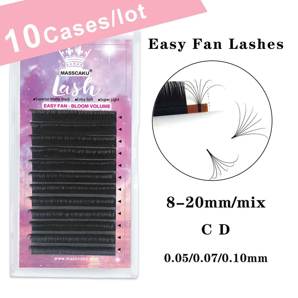 MASSCAKU 10trays/lot Easy Fan Bloom Eyelash Extension Austomatic Flowering Fast Fan Self-Making Fans Volume Make Up Lashes
MASSCAKU 10trays/lot Easy Fan Bloom Eyelash Extension Austomatic Flowering Fast Fan Self-Making Fans Volume Make Up Lashes