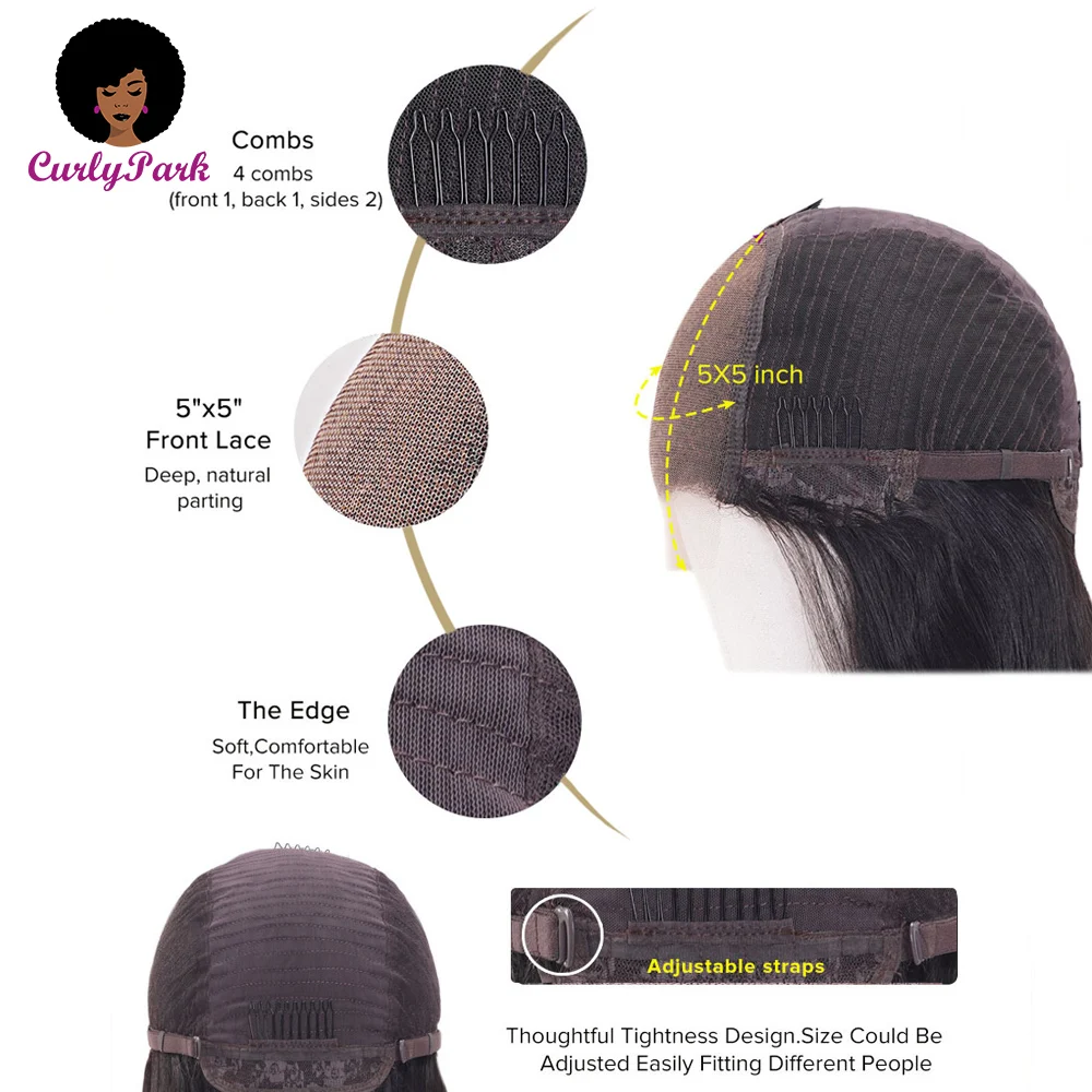3B/3C Kinky Curly Human Hair Wigs Deep Part 5*5 Lace Closure Wig Longest Hair Propotion Brazilian Remy Human Hair 150% Density 
3B/3C Kinky Curly Human Hair Wigs Deep Part 5*5 Lace Closure Wig Longest Hair Propotion Brazilian Remy Human Hair 150% Density