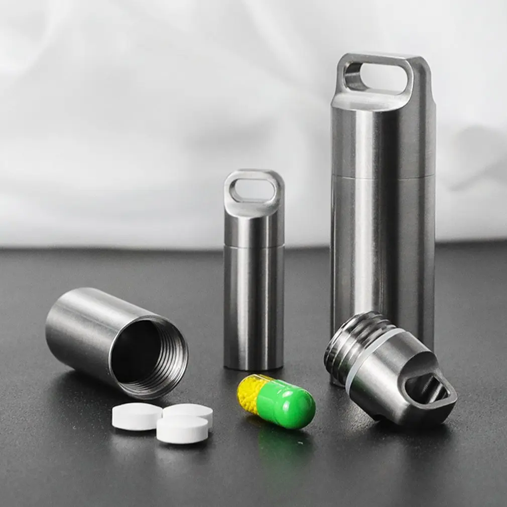 Titanium Mini Sealed Waterproof Storage Pill Box Perfume Case Pendants EDC Tools Eco-friendly Home Outdoor Pill Box
Titanium Mini Sealed Waterproof Storage Pill Box Perfume Case Pendants EDC Tools Eco-friendly Home Outdoor Pill Box