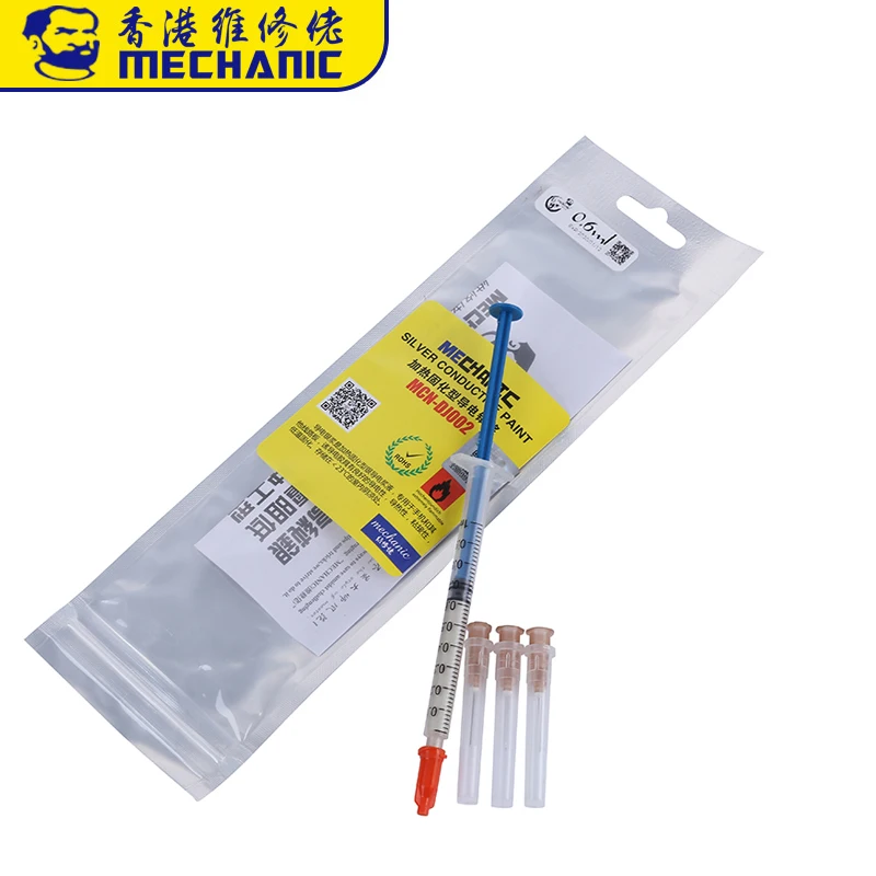 MECHANIC Conductive Adhesive Glue Silver for PCB Rubber Repair Conduction Paint Connectors Board Paste 0.2/1ML Wire Electrically
MECHANIC Conductive Adhesive Glue Silver for PCB Rubber Repair Conduction Paint Connectors Board Paste 0.2/1ML Wire Electrically