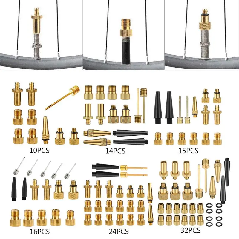 Комплект адаптера шарового насоса для велосипеда из латуни Presta и Schrader - купить по