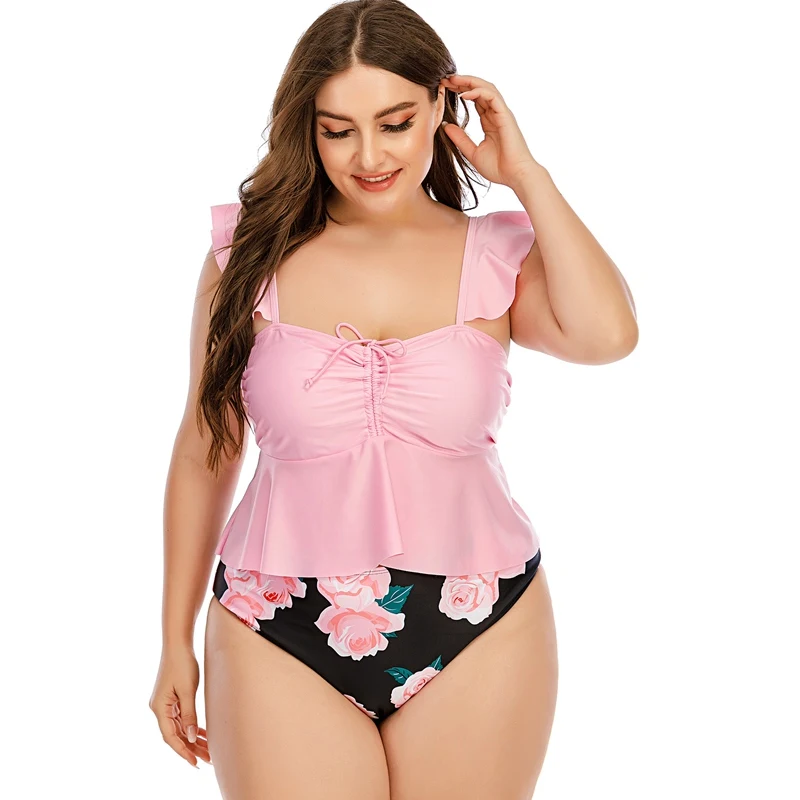 Купальник-бикини женский с высокой талией, пикантный черный купальник размера плюс 4xl 3xl, большой размер 5XL, розовый, 2021 
Купальник-бикини женский с высокой талией, пикантный черный купальник размера плюс 4xl 3xl, большой размер 5XL, розовый, 2021