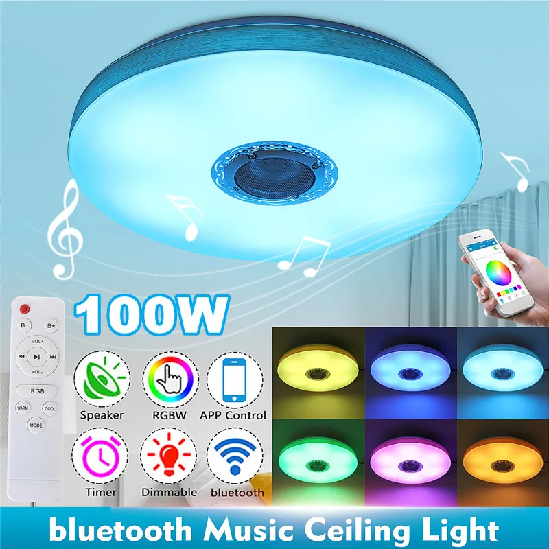100W Modern RGB LED Ceiling Light Home Lighting APP bluetooth Music Light Bedroom Lamp Smart Ceiling Lamp Remote Control
100W Modern RGB LED Ceiling Light Home Lighting APP bluetooth Music Light Bedroom Lamp Smart Ceiling Lamp Remote Control