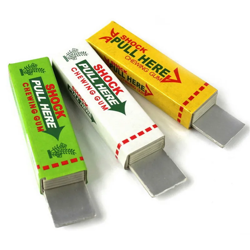 1pc Funny SaQWty Trick Joke Shoker Toy Electric Shock Shocking Pull Head Chewing Gum Gag Novelty Item Toys For Kids Adults QW
1pc Funny SaQWty Trick Joke Shoker Toy Electric Shock Shocking Pull Head Chewing Gum Gag Novelty Item Toys For Kids Adults QW