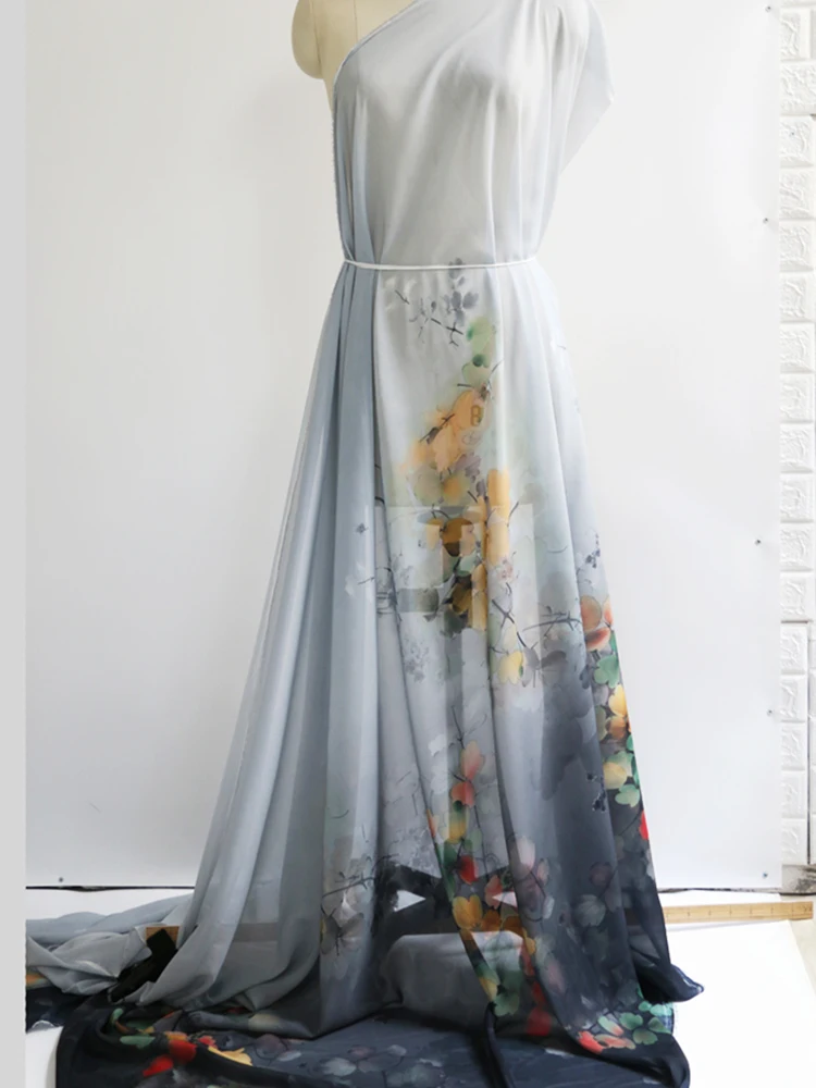 1 метр X 48 м шифоновое платье материал летняя одежда ткань | Ткани