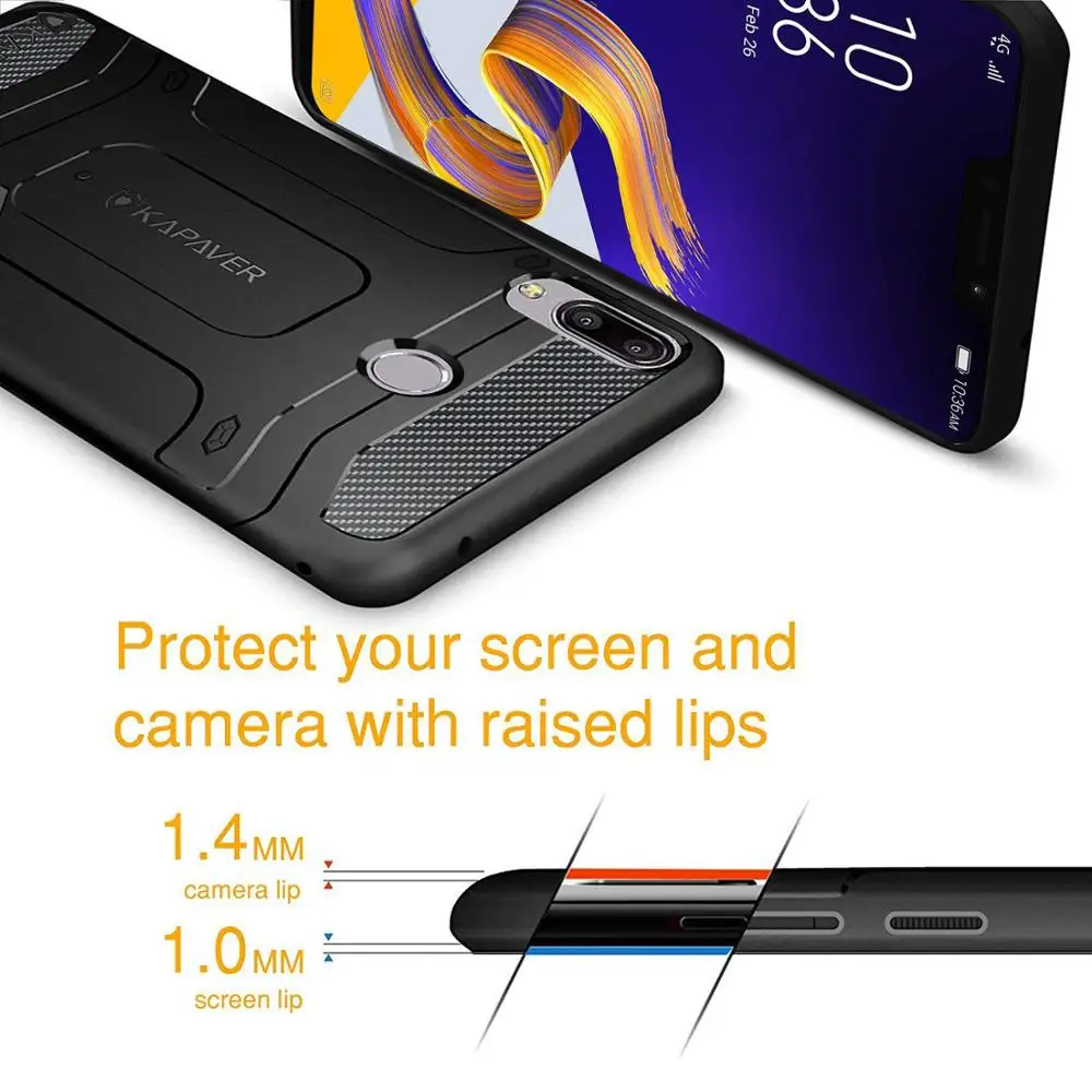 KAPAVER Luxury Official Silicone Phone Case For ASUS Zenfone 5Z Shockproof Bumper protection Back Cover High Quality funda | Мобильные