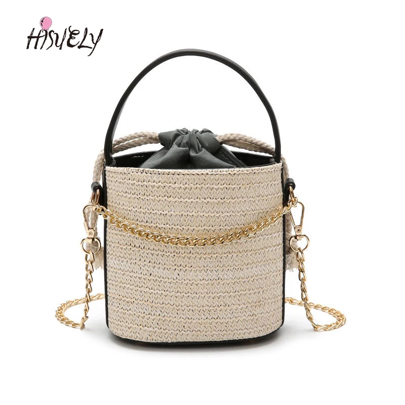 Bohemian Straw Bucket Bag Designer Shoulder Bag Casual Ladies Chain Crossbody Women Beach Bag Messenger Bag Travel Knitted Tote
Bohemian Straw Bucket Bag Designer Shoulder Bag Casual Ladies Chain Crossbody Women Beach Bag Messenger Bag Travel Knitted Tote