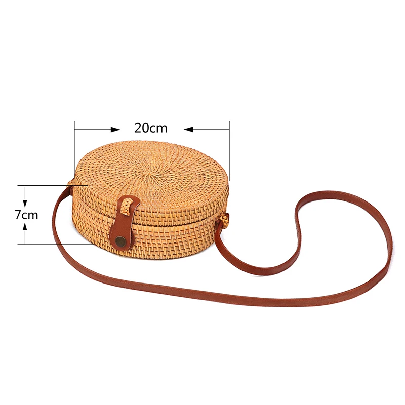 Woven Rattan Bag Round Straw Shoulder Bag Small Beach Handbags Summer Hollow Handmade Messenger Crossbody Bag -OPK
Woven Rattan Bag Round Straw Shoulder Bag Small Beach Handbags Summer Hollow Handmade Messenger Crossbody Bag -OPK