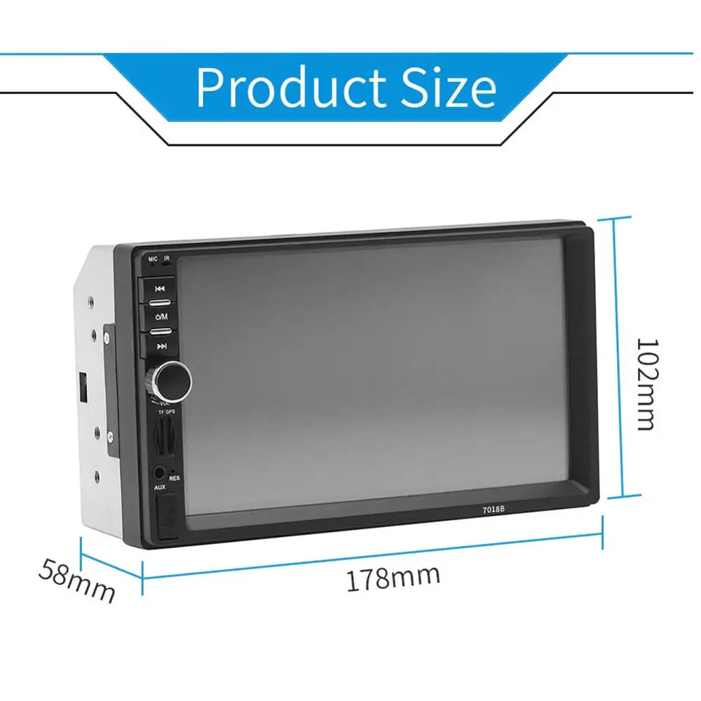 7 Inch 2 DIN Car MP5 Player Car Bluetooth Stereo Radio Car Dual Ingot MP5 Car Player Can Be Connected To the Camera
7 Inch 2 DIN Car MP5 Player Car Bluetooth Stereo Radio Car Dual Ingot MP5 Car Player Can Be Connected To the Camera