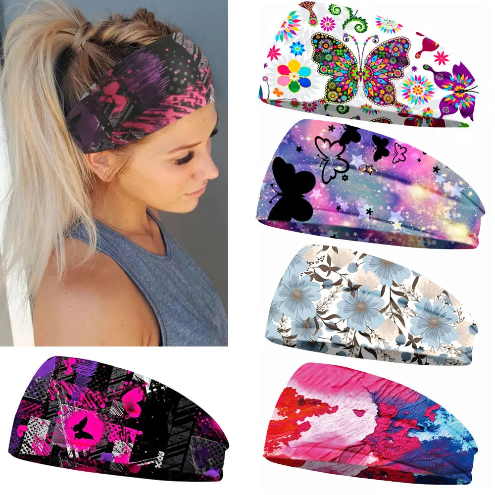 Повязка на голову Женская эластичная с бабочками и цветами, банданы для бега, Напульсник для йоги
Повязка на голову Женская эластичная с бабочками и цветами, банданы для бега, Напульсник для йоги