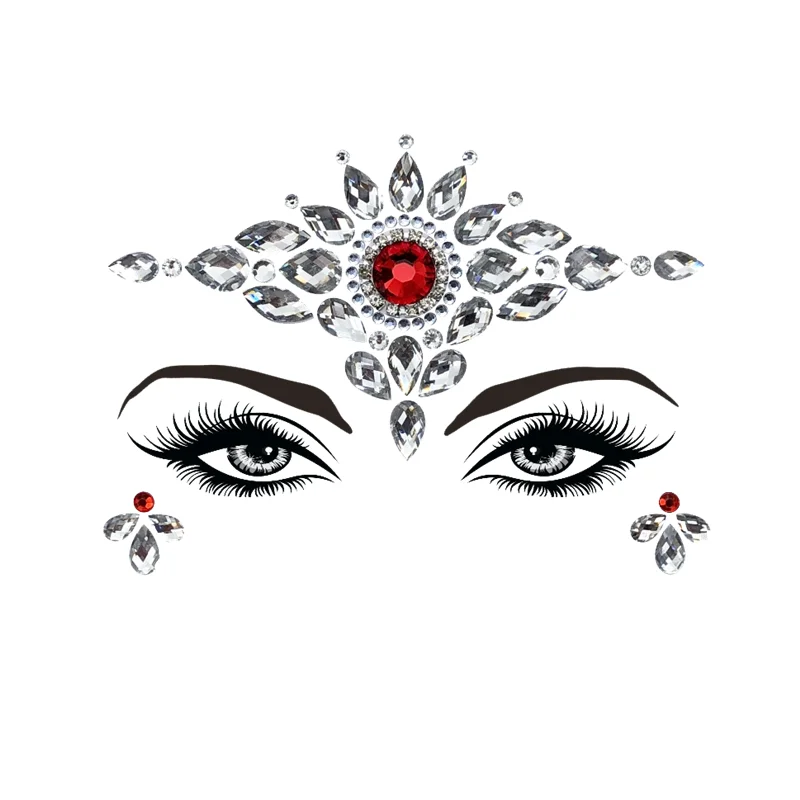 11 Sheet Handpicked Bohemia Tribal Style 3D Crystal Sticker Face And Eye Jewels Forehead Stage Decor Temporary Tattoo | Красота и