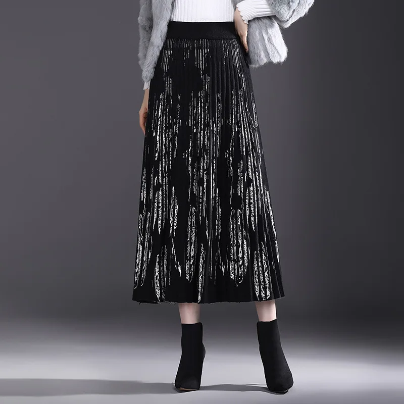 Женская плиссированная юбка с высокой талией, Повседневная Длинная свободная теплая вязаная юбка с высокой талией, модель 9102 в винтажном ст...
Женская плиссированная юбка с высокой талией, Повседневная Длинная свободная теплая вязаная юбка с высокой талией, модель 9102 в винтажном ст...