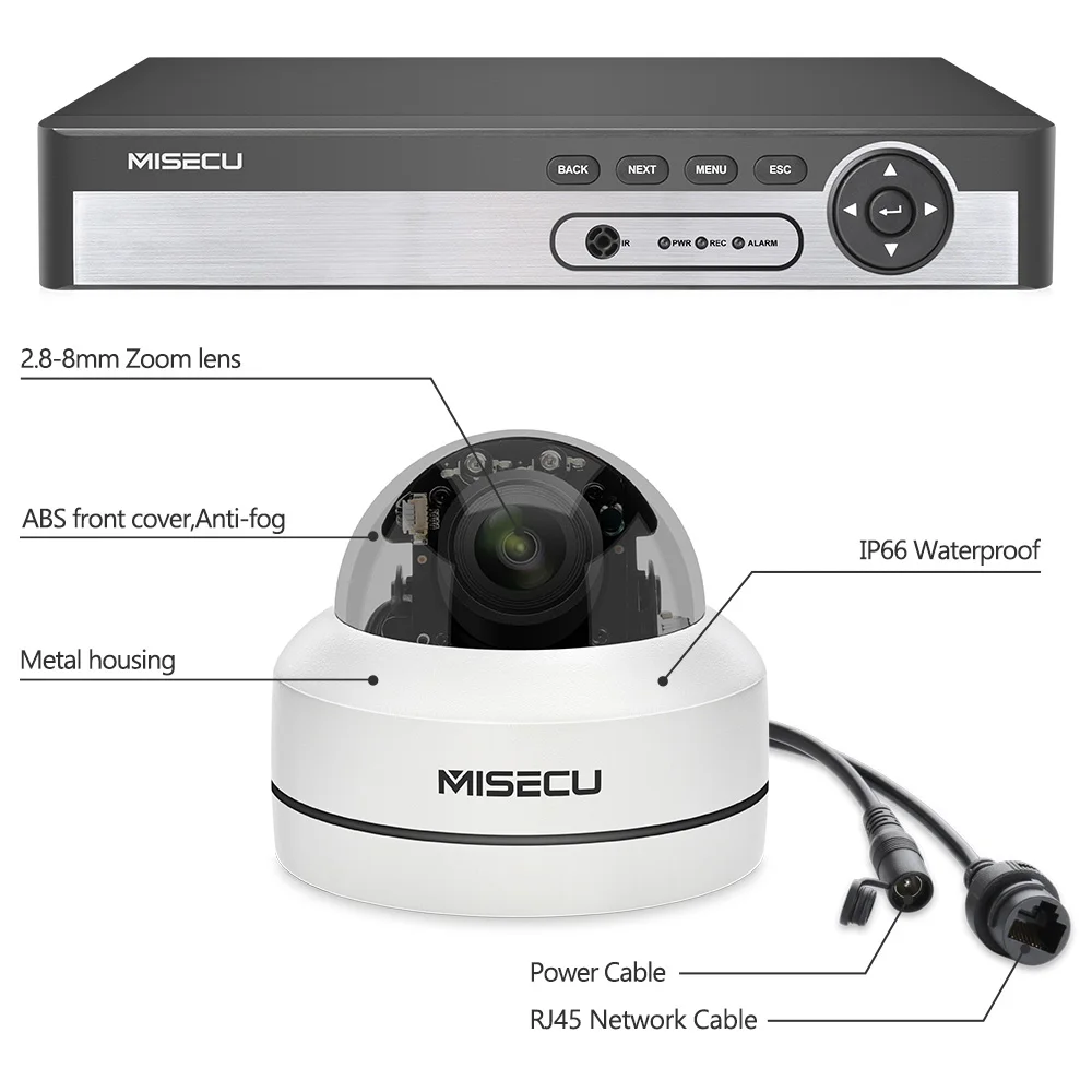 MISECU 8CH 1080P POE PTZ IP Camera 2MP Audio NVR System Kit Indoor Outdoor 2.8-12mm 4X Optical Zoom CCTV Security Surveillance
MISECU 8CH 1080P POE PTZ IP Camera 2MP Audio NVR System Kit Indoor Outdoor 2.8-12mm 4X Optical Zoom CCTV Security Surveillance