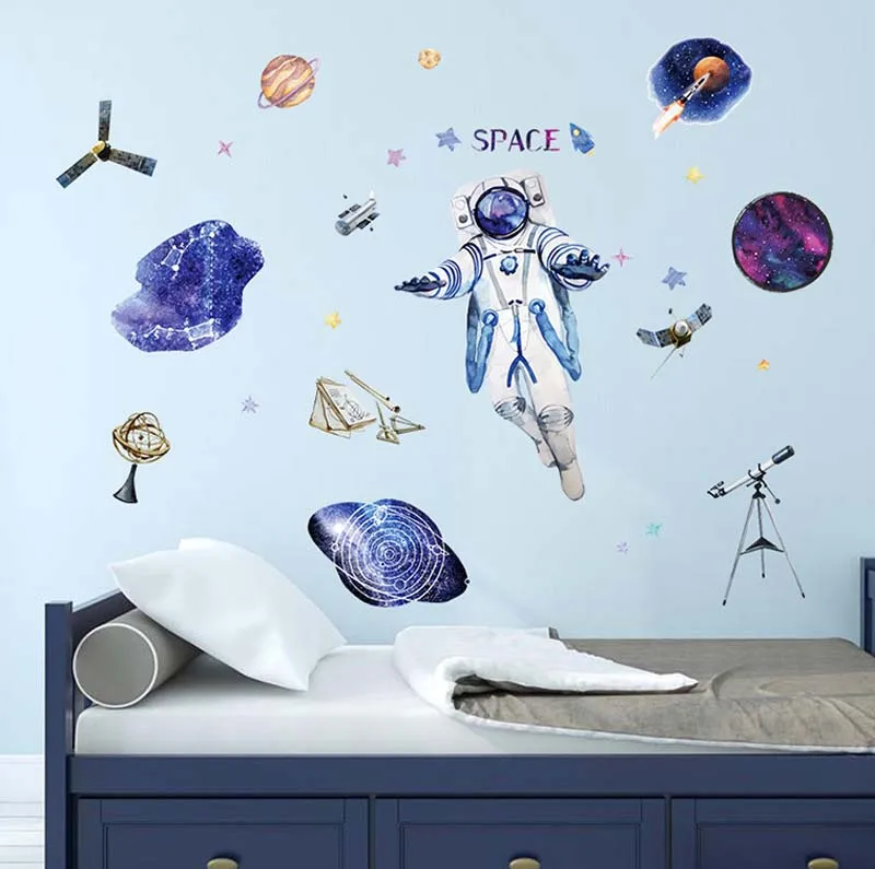 Tofok Space Astronaut Satellite Wall Stickers Home Children's Room Bedroom kindergarten Wall Decoration Self-sticking PVC Paper
Tofok Space Astronaut Satellite Wall Stickers Home Children's Room Bedroom kindergarten Wall Decoration Self-sticking PVC Paper