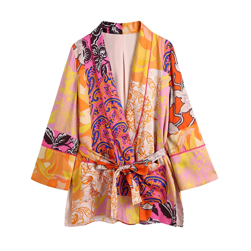 Women Fashion printed cardigan coat with pockets Vintage with belt long sleeve Side Vents Shirts Tops or Woman high-waist shorts
Women Fashion printed cardigan coat with pockets Vintage with belt long sleeve Side Vents Shirts Tops or Woman high-waist shorts