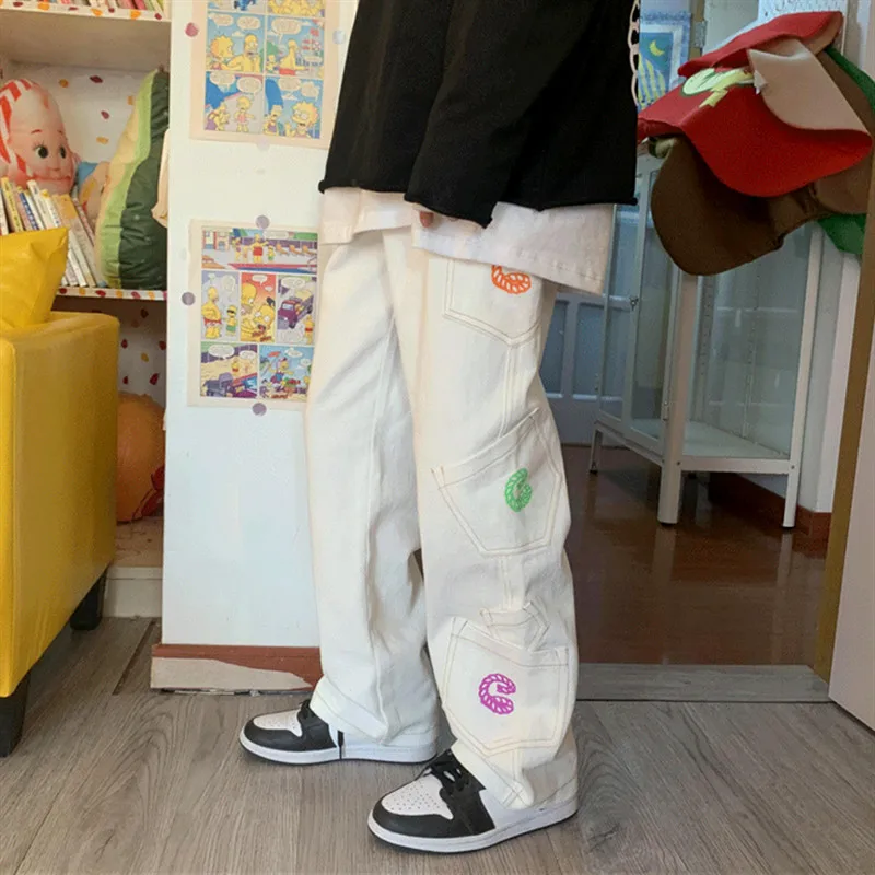 2021 Spring Autumn New Korean Style Loose High Waist Fashion Women's Jeans Embroidered Wide-Leg Pants Female Clothing Trousers
2021 Spring Autumn New Korean Style Loose High Waist Fashion Women's Jeans Embroidered Wide-Leg Pants Female Clothing Trousers