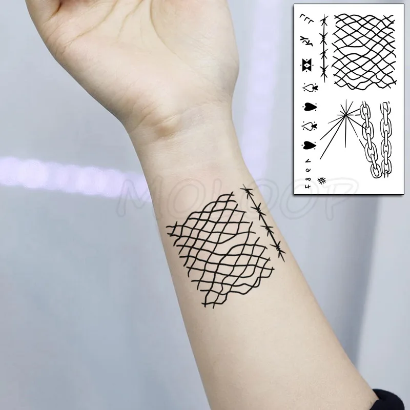 Tattoo Sticker Loveheart Arrow Mesh Chain Number Element Body Art Makeup Waterproof Temporary Women and Men Fake Tatoo
Tattoo Sticker Loveheart Arrow Mesh Chain Number Element Body Art Makeup Waterproof Temporary Women and Men Fake Tatoo