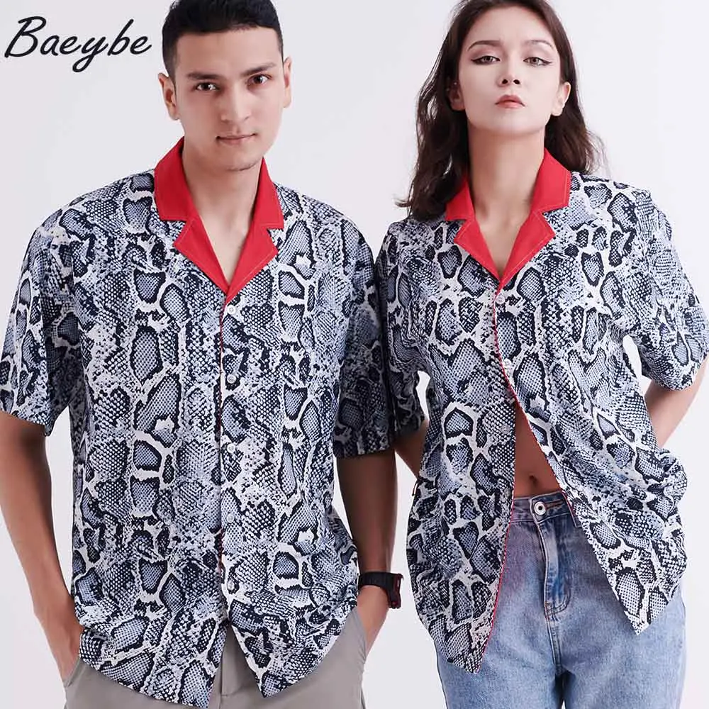 Hawaiian Printed Streetwear Buttons Up Shirts Anime Snakeskin Pattern Shirt Male&Female HipHop Loose Top Couple Sleeve Clothes
Hawaiian Printed Streetwear Buttons Up Shirts Anime Snakeskin Pattern Shirt Male&Female HipHop Loose Top Couple Sleeve Clothes