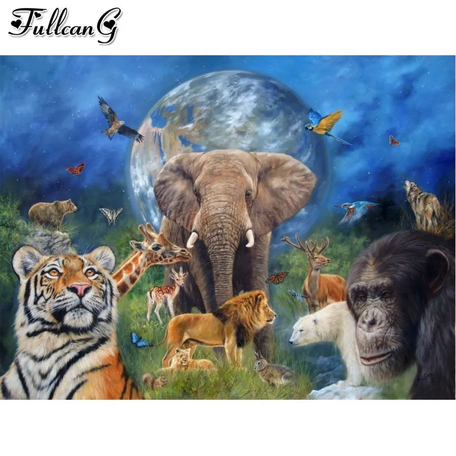 Elephant Tiger Orangutan DIY Diamond Painting Animal Full Diamond Embroidery Mosaic Rhinestone Pictures Home Decoration AA3063
Elephant Tiger Orangutan DIY Diamond Painting Animal Full Diamond Embroidery Mosaic Rhinestone Pictures Home Decoration AA3063