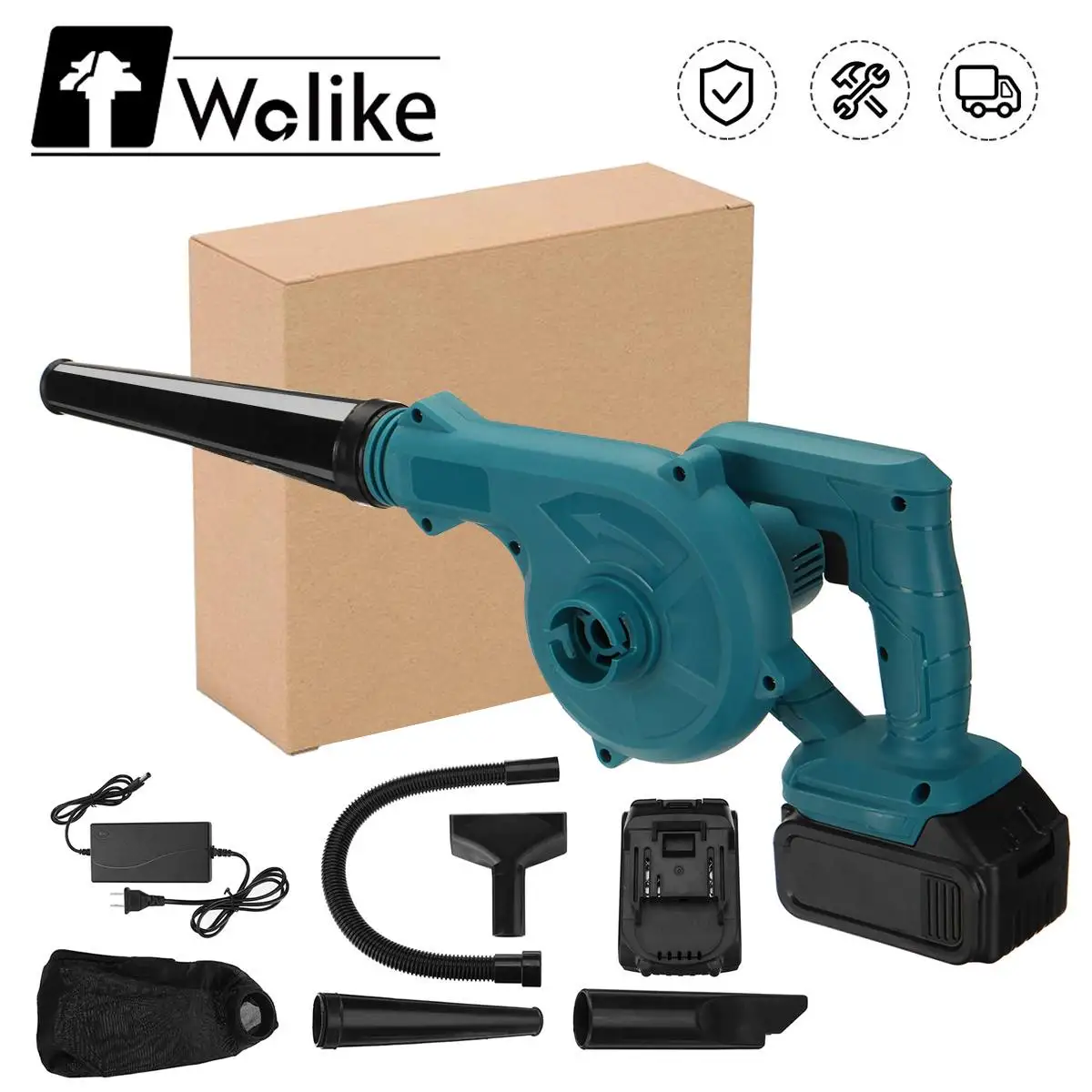Wolike 2000W Cordless Electric Air Blower & Suction Handheld Leaf Computer Dust Collector Cleaner Turbo Fan Power Tools
Wolike 2000W Cordless Electric Air Blower & Suction Handheld Leaf Computer Dust Collector Cleaner Turbo Fan Power Tools