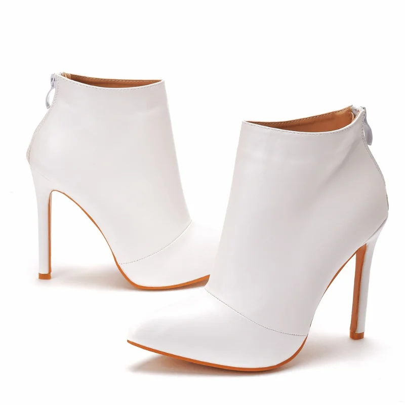 Women's High-heeled Short Boots 2021 Autumn New Ladies Stilettos Sexy Women Boots Pointed Back Zipper Woman Boots 11cm Pumps 
Women's High-heeled Short Boots 2021 Autumn New Ladies Stilettos Sexy Women Boots Pointed Back Zipper Woman Boots 11cm Pumps