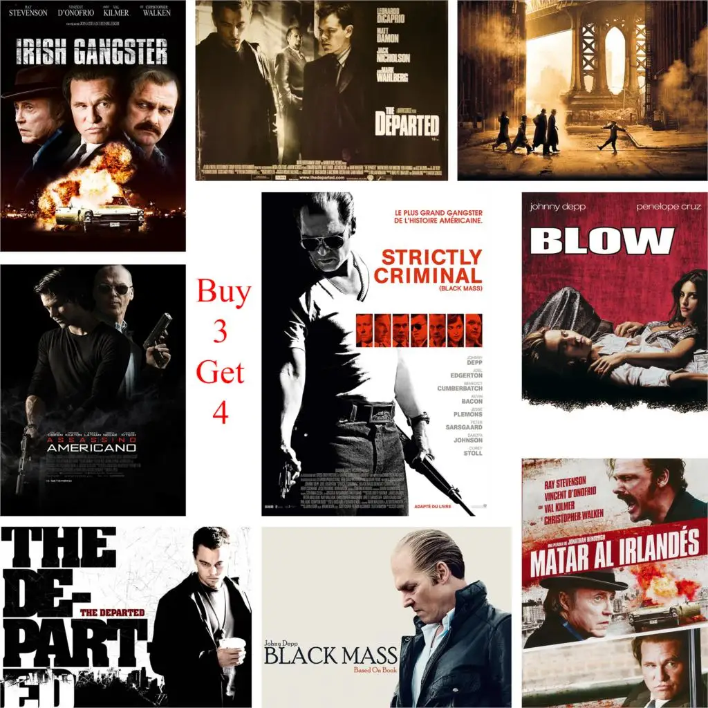 Фото Kill the Irishman American Ganster Black Mass Blow Posters кино стикеры Настенные Бумага с белым покрытием