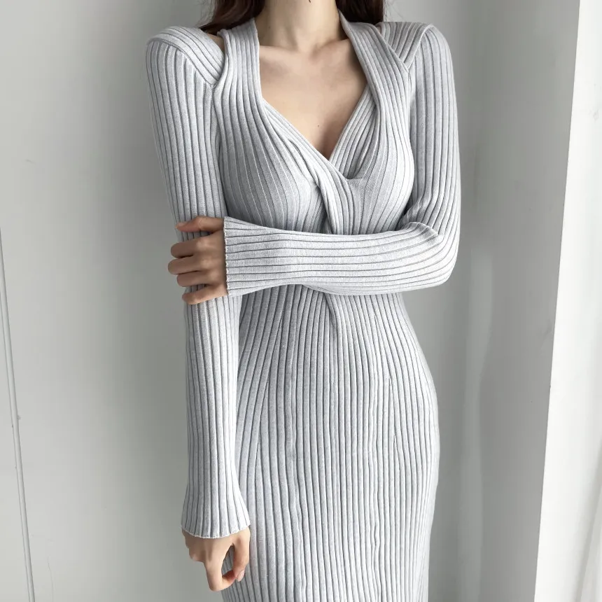 Korean Chic French Style Lightly Mature Sexy Front Slit Design Slim Fit Slimming Inner Hip Knitwear Dress
Korean Chic French Style Lightly Mature Sexy Front Slit Design Slim Fit Slimming Inner Hip Knitwear Dress