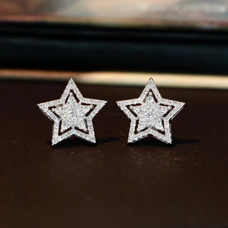 Korean Luxury Zircon Diamond Earrings for Women Wedding Engamgent Jewelry Charms White Gold Sweet Star Stud Earring Girlfriend
Korean Luxury Zircon Diamond Earrings for Women Wedding Engamgent Jewelry Charms White Gold Sweet Star Stud Earring Girlfriend