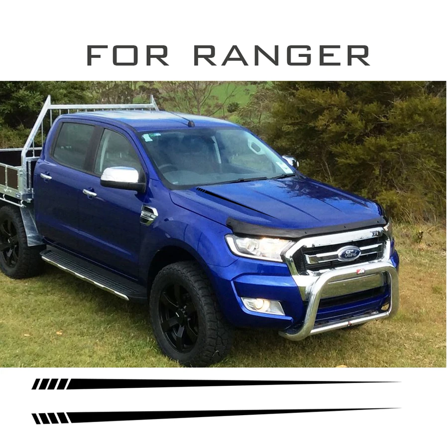 free shipping car wrap 2 Pcs cool hood bonnet Gradient side stripe graphic Vinyl sticker for Ford ranger 2015-2019 
free shipping car wrap 2 Pcs cool hood bonnet Gradient side stripe graphic Vinyl sticker for Ford ranger 2015-2019