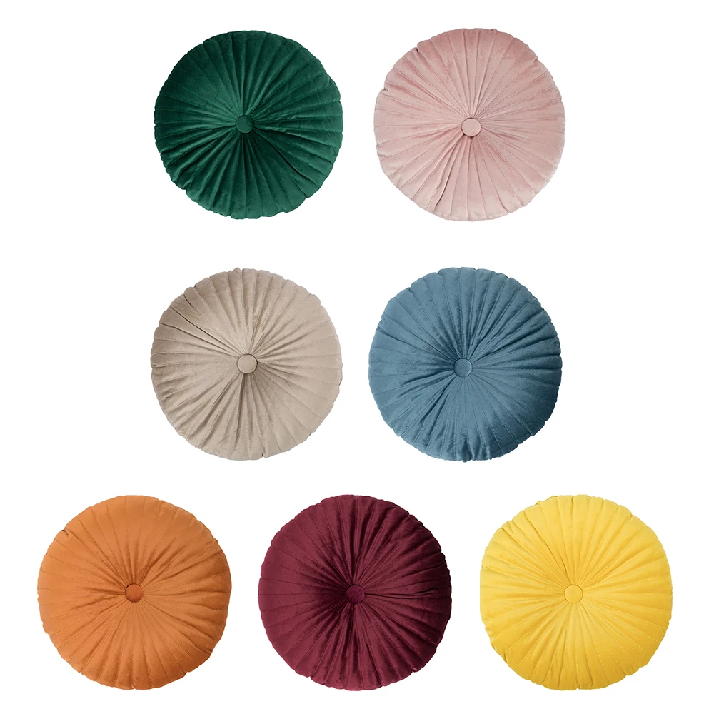 

Round Pumpkin Cushion PP Cotton Seat Chair Pad For Patio Home Car Office Floor Pillow Insert Filling Memory Foam Tatami Cushion