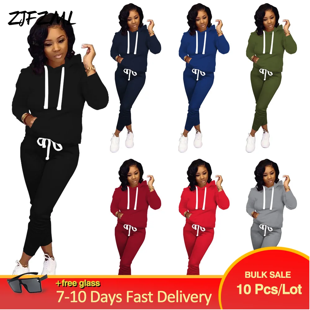 Wholesale Bulk Items Lots Women's Sets Autumn Winter Solid Hooded Full Sleeve Sweatshirt and Sporty Workout Pant 2 Piece Outfit
Wholesale Bulk Items Lots Women's Sets Autumn Winter Solid Hooded Full Sleeve Sweatshirt and Sporty Workout Pant 2 Piece Outfit
