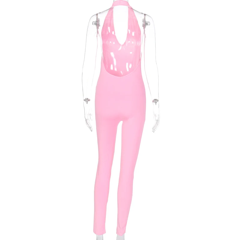 2020 New Women Sexy Backless Jumpsuit Sleeveless Halter V-neck Solid Color Jumpsuit for Sports
2020 New Women Sexy Backless Jumpsuit Sleeveless Halter V-neck Solid Color Jumpsuit for Sports