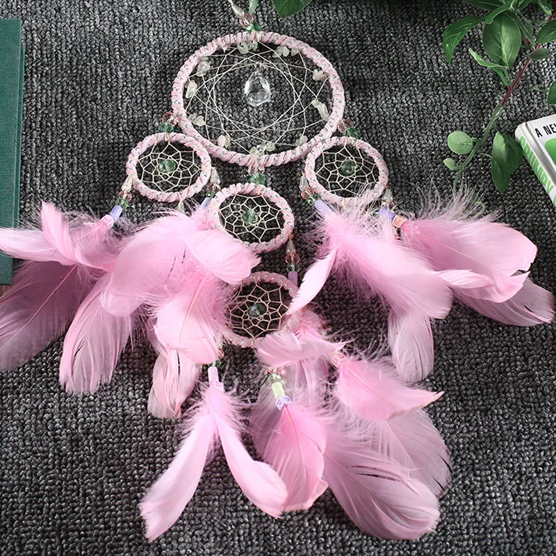 Pink Crystal Dream Catcher Warm Home Decoration Indoor Pendant Bedside Wall Decoration Girl's Holiday Gifts Home Furnishings
Pink Crystal Dream Catcher Warm Home Decoration Indoor Pendant Bedside Wall Decoration Girl's Holiday Gifts Home Furnishings