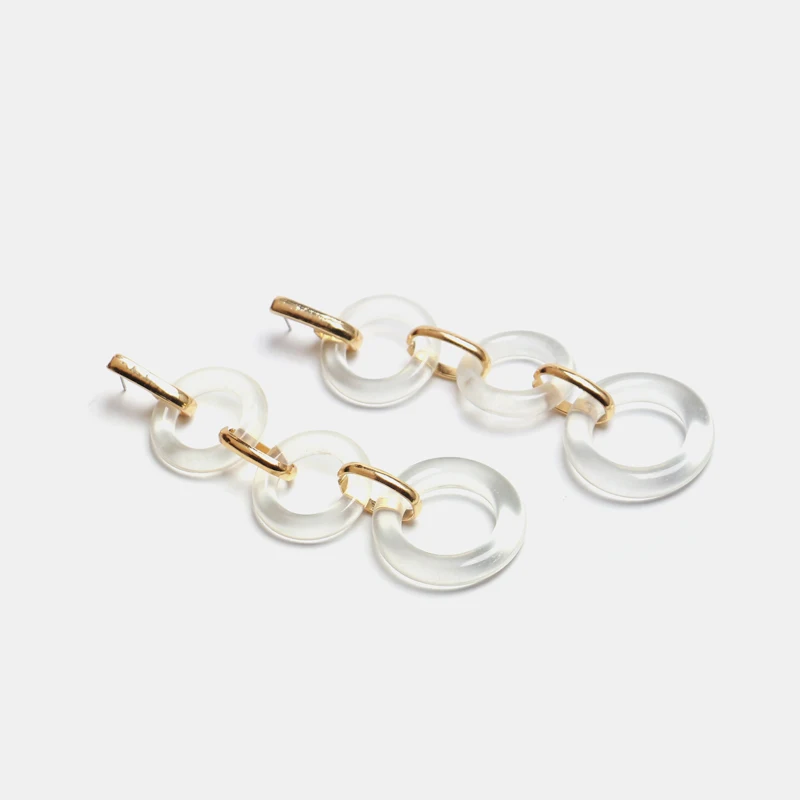 Trendy Multiple Transparent Acrylic Round Shape Link Earrings for Women Unique Boho Geometric Metal Long Drop Earrings
Trendy Multiple Transparent Acrylic Round Shape Link Earrings for Women Unique Boho Geometric Metal Long Drop Earrings