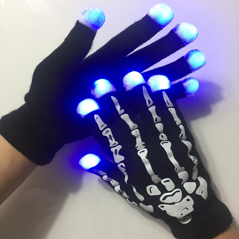 1 шт. цветные светодиодные перчатки Rave светильник Finger ing мигающие унисекс