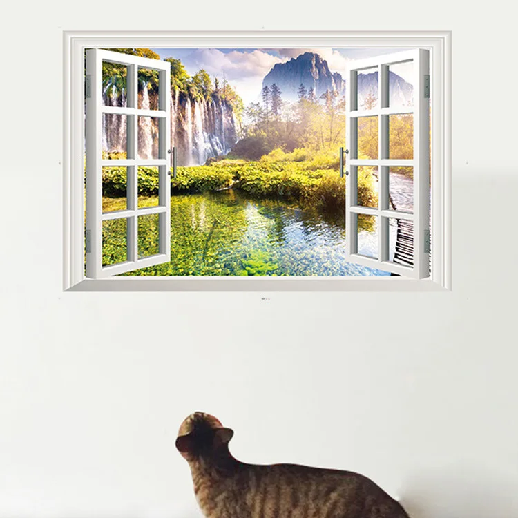 Fake window landscape garden living room bedroom background wall sticker restaurant decoration creative sticker 
Fake window landscape garden living room bedroom background wall sticker restaurant decoration creative sticker