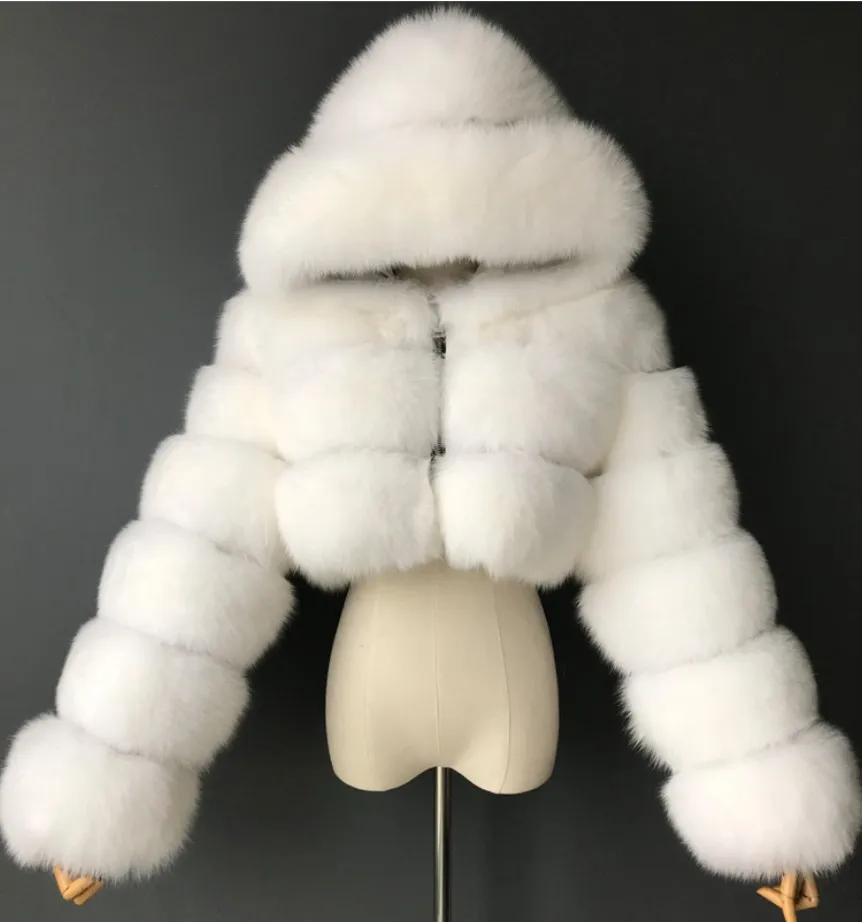 Faux Fox Fur Coat Long Sleeve Fluffy Clothes 2021 Short Hooded Thicken Clothes Winter Fashionable Women Soft Outerwear
Faux Fox Fur Coat Long Sleeve Fluffy Clothes 2021 Short Hooded Thicken Clothes Winter Fashionable Women Soft Outerwear