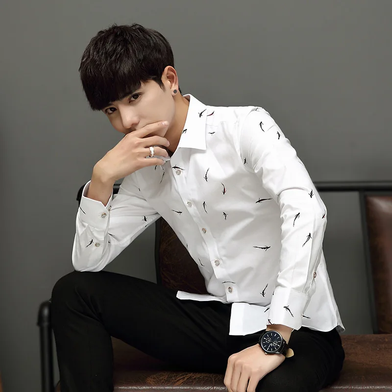 2021 New Arrival Men Shirt Long-sleeved Shirts Mens Fashion Trend Printing Casual Men Shirts Man Dress Shirts Brand Clothing
2021 New Arrival Men Shirt Long-sleeved Shirts Mens Fashion Trend Printing Casual Men Shirts Man Dress Shirts Brand Clothing